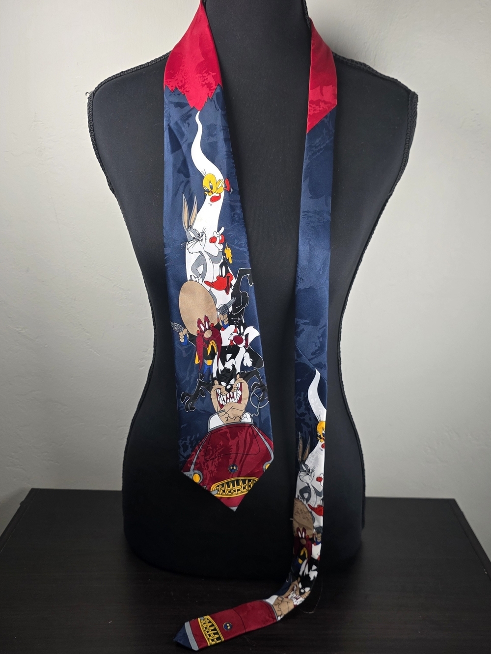 Vintage 1993 Looney Tunes Mania Warner Bros Character Tie 90s